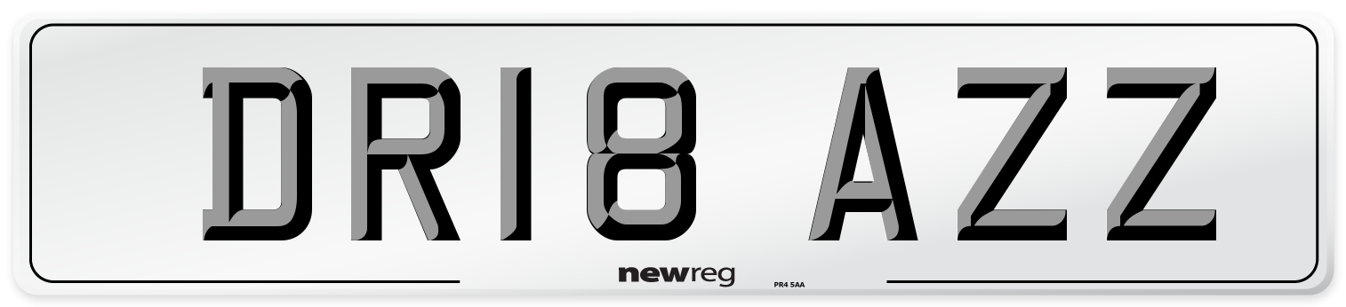 DR18 AZZ Number Plate from New Reg